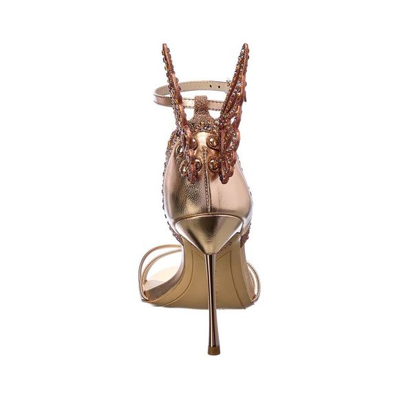Sophia Webster Heavenly Crystal Leather Sandal, Pink - Picture 3 of 5